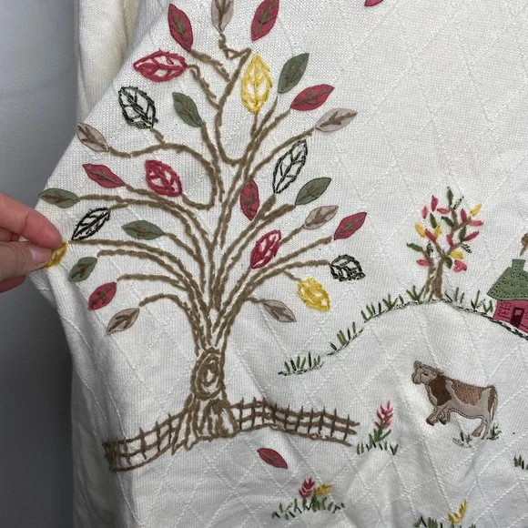 NWT Alfred Dunner Vintage Farm Cottagecore Sweater - Picture 4 of 8